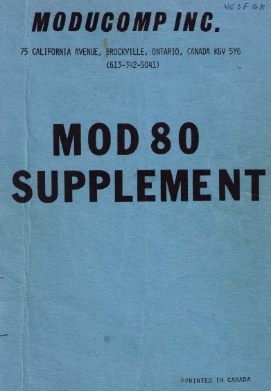 Mod 80 Manual